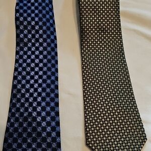 Sean John Blue and Gold Geometric Ties